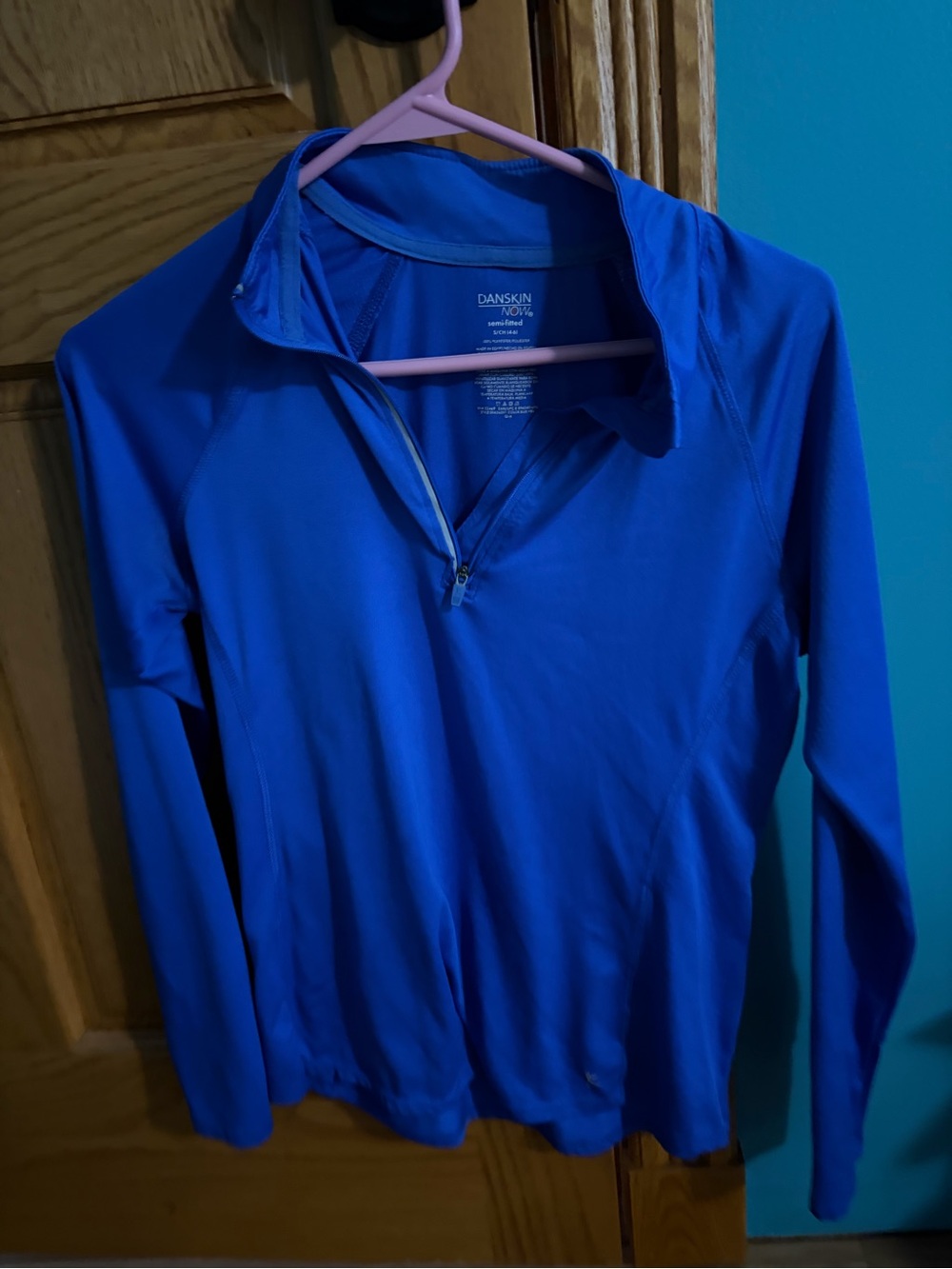 Blue quarter zip